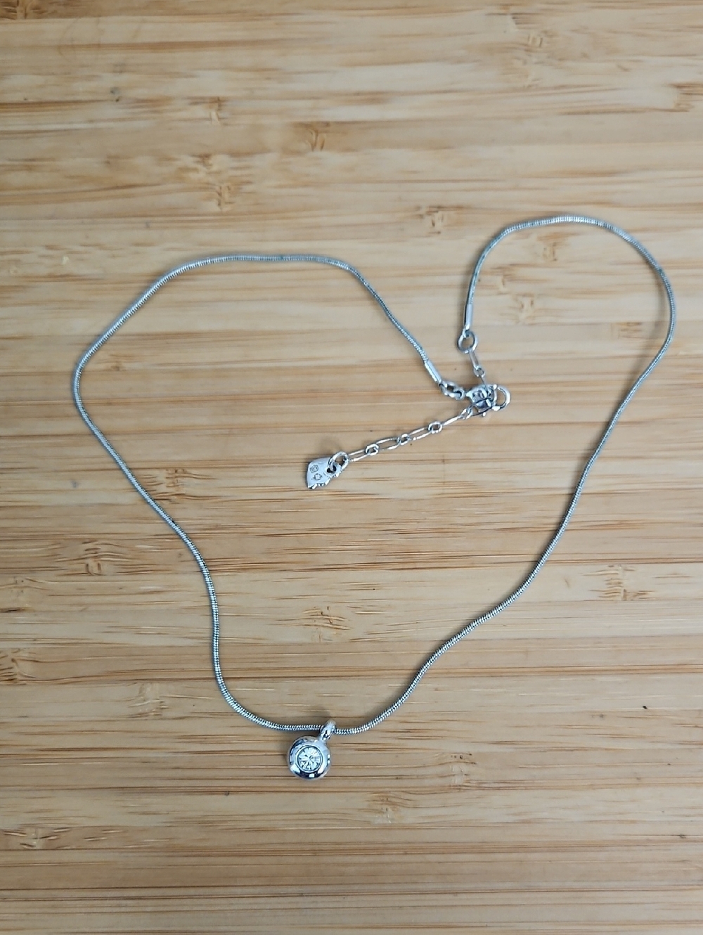 Swarovski Silver Necklace with Clear Crystal Pendant
